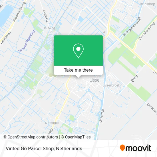 Vinted Go Parcel Shop Karte
