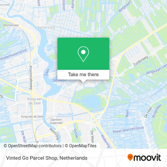 Vinted Go Parcel Shop map