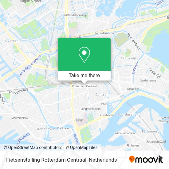 Fietsenstalling Rotterdam Centraal map