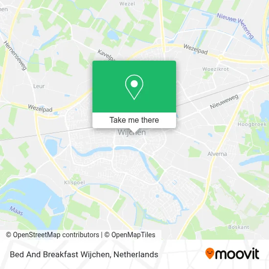 Bed And Breakfast Wijchen map
