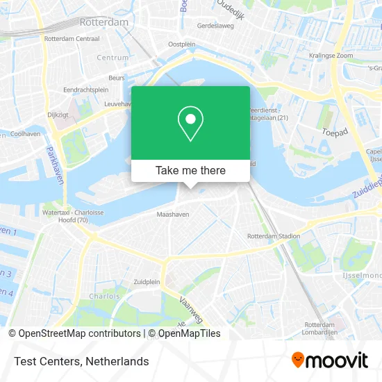 Test Centers map