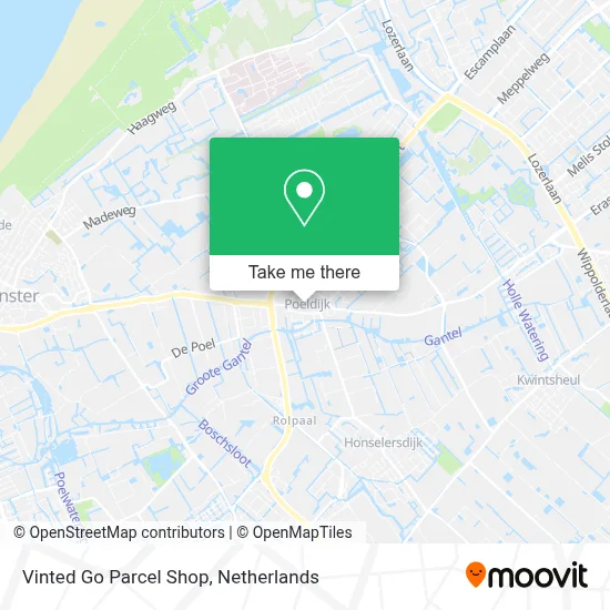 Vinted Go Parcel Shop map