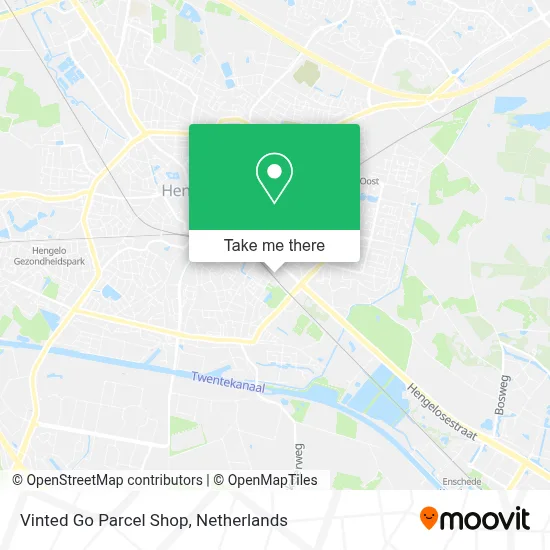 Vinted Go Parcel Shop map