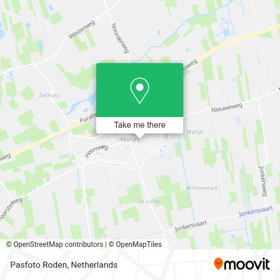 Pasfoto Roden map