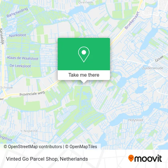 Vinted Go Parcel Shop map