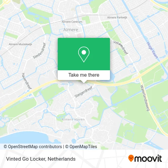 Vinted Go Locker map