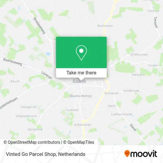 Vinted Go Parcel Shop Karte