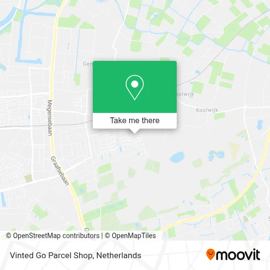Vinted Go Parcel Shop map