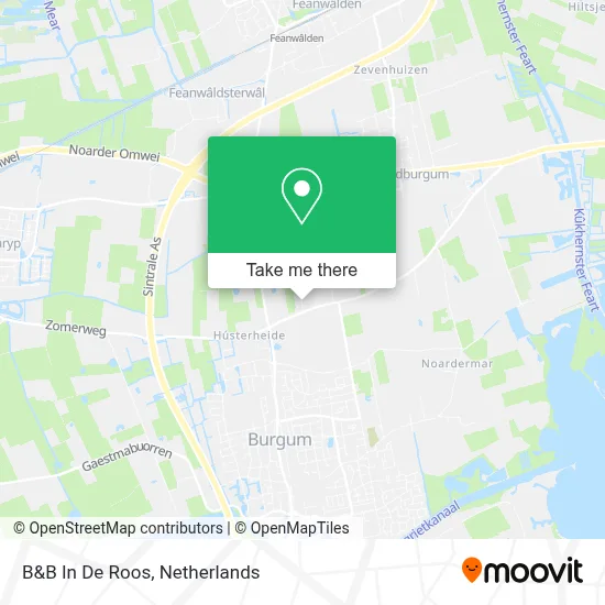 B&B In De Roos map