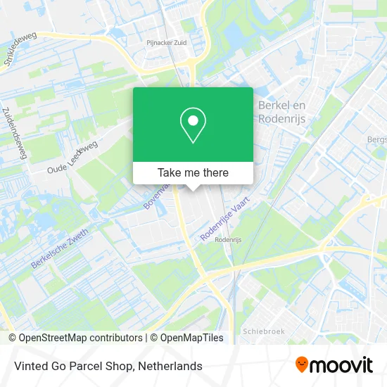 Vinted Go Parcel Shop map