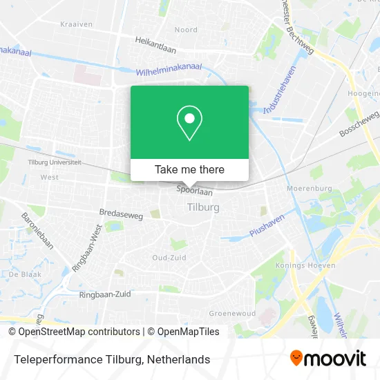 Teleperformance Tilburg map