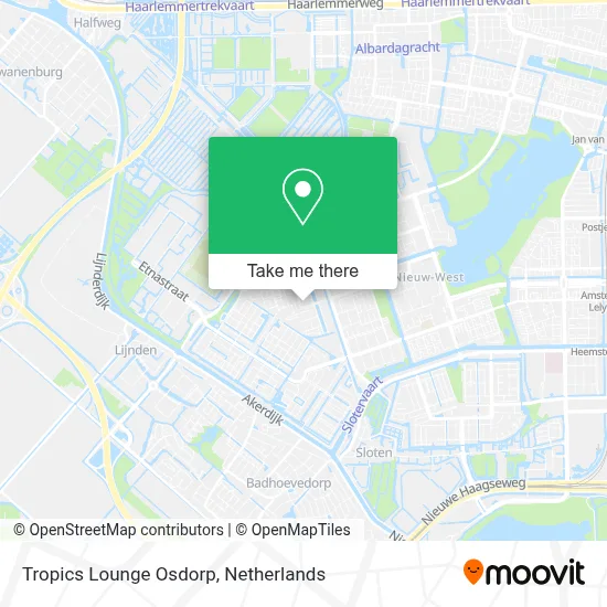 Tropics Lounge Osdorp map