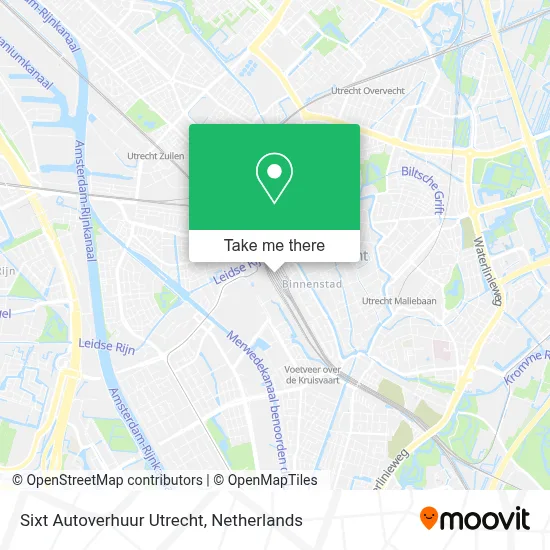 Sixt Autoverhuur Utrecht map