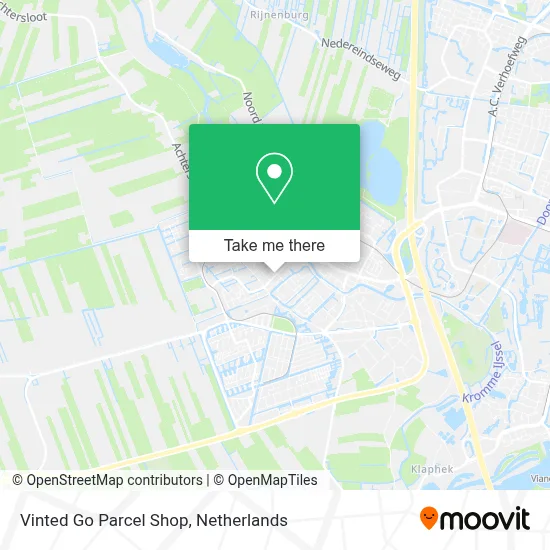 Vinted Go Parcel Shop map