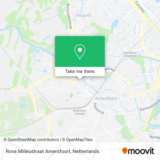 Rova Milieustraat Amersfoort map