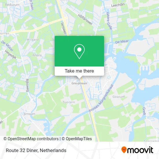Route 32 Diner map