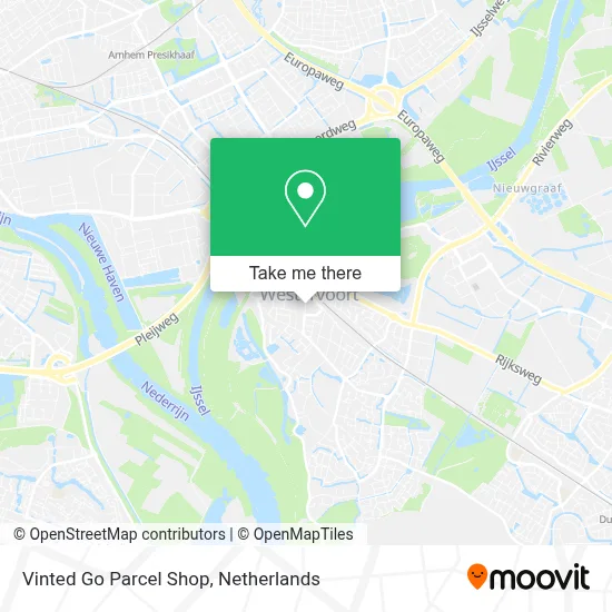 Vinted Go Parcel Shop map