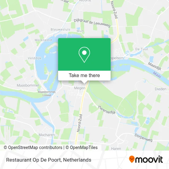 Restaurant Op De Poort map