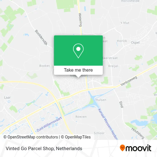 Vinted Go Parcel Shop Karte