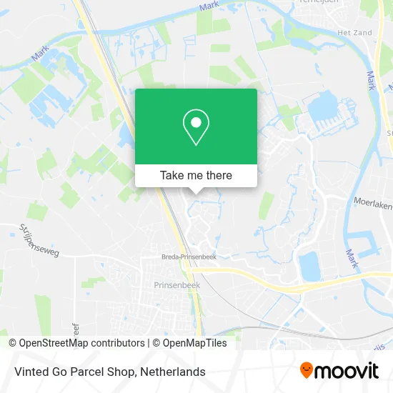 Vinted Go Parcel Shop map