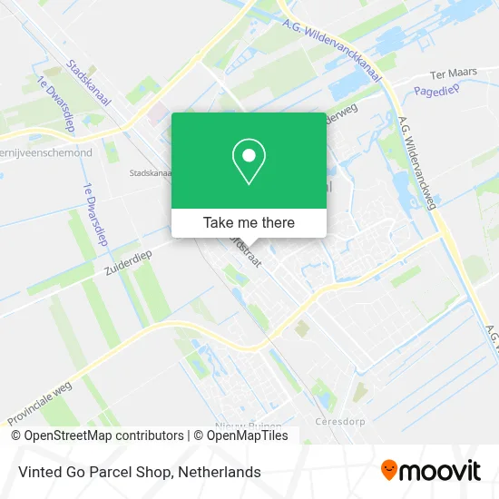 Vinted Go Parcel Shop Karte