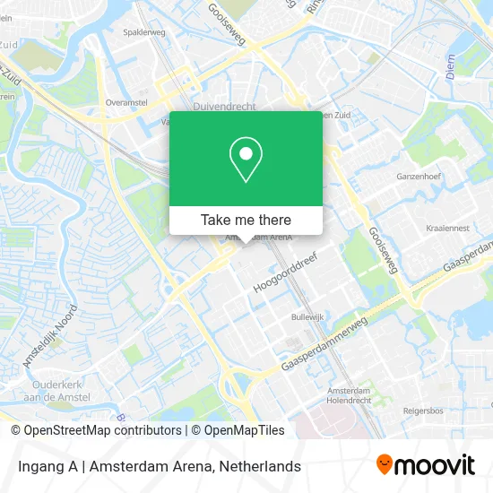 Ingang A | Amsterdam Arena map