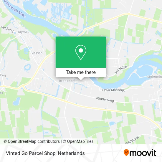 Vinted Go Parcel Shop map