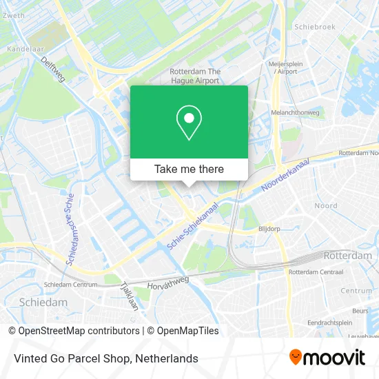 Vinted Go Parcel Shop map