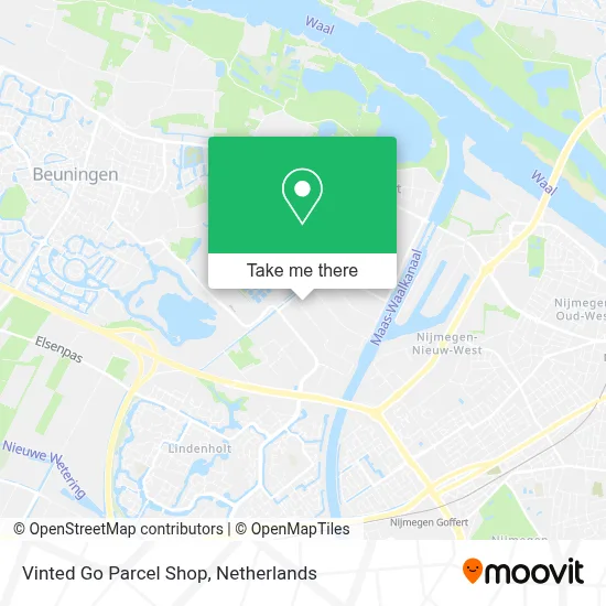Vinted Go Parcel Shop map