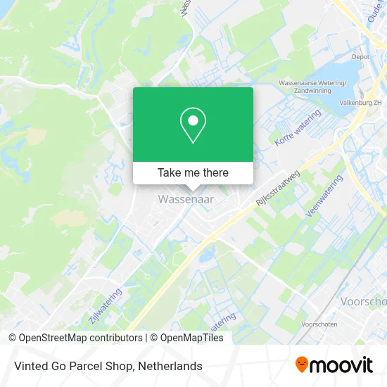 Vinted Go Parcel Shop map