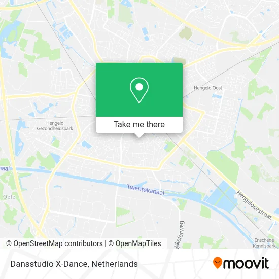 Dansstudio X-Dance map