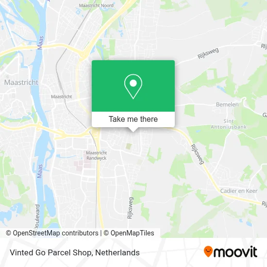 Vinted Go Parcel Shop map