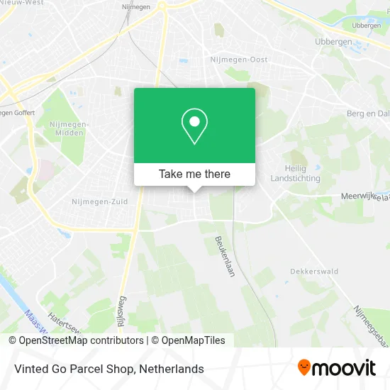 Vinted Go Parcel Shop map