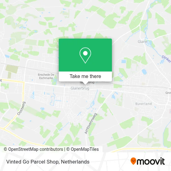 Vinted Go Parcel Shop map