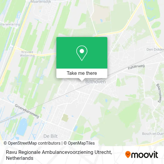 Ravu Regionale Ambulancevoorziening Utrecht map