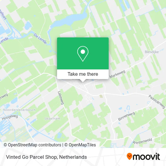 Vinted Go Parcel Shop map