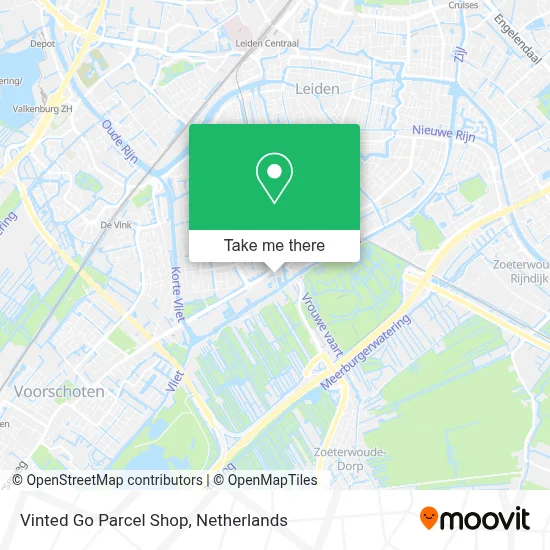Vinted Go Parcel Shop map