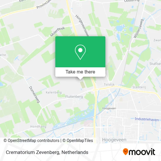 Crematorium Zevenberg map