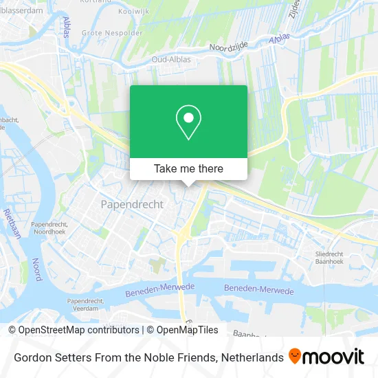Gordon Setters From the Noble Friends map