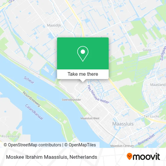 Moskee Ibrahim Maassluis map