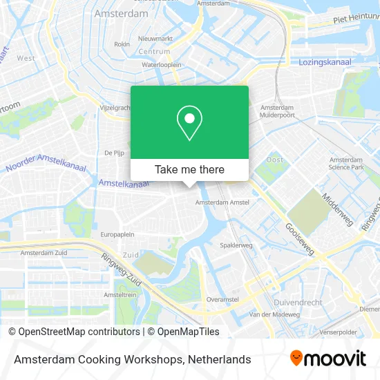 Amsterdam Cooking Workshops map