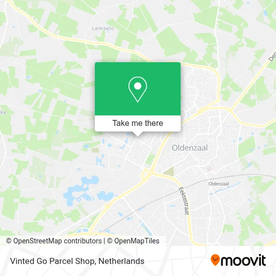 Vinted Go Parcel Shop map
