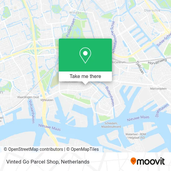 Vinted Go Parcel Shop Karte