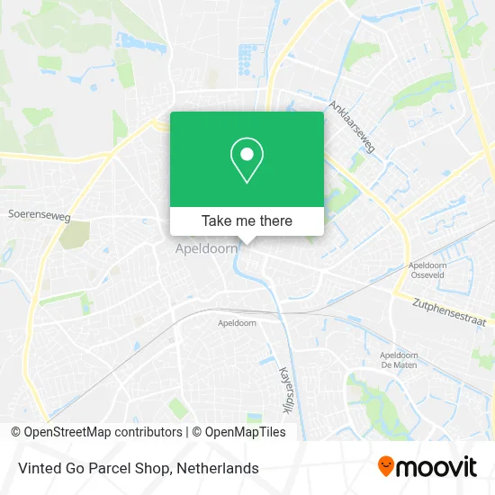 Vinted Go Parcel Shop map