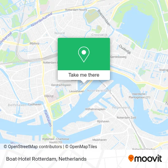 Boat-Hotel Rotterdam map