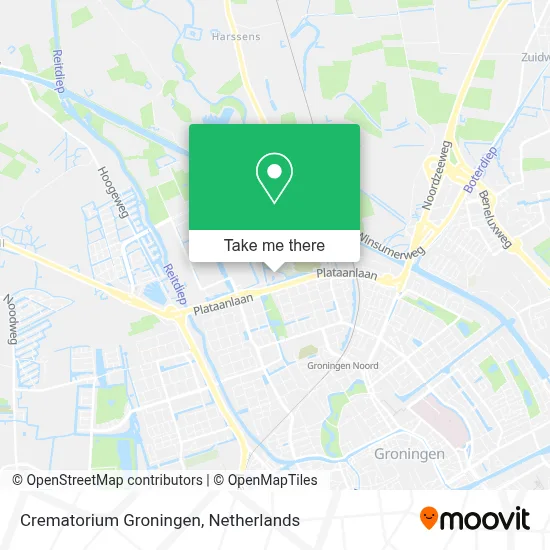 Crematorium Groningen map