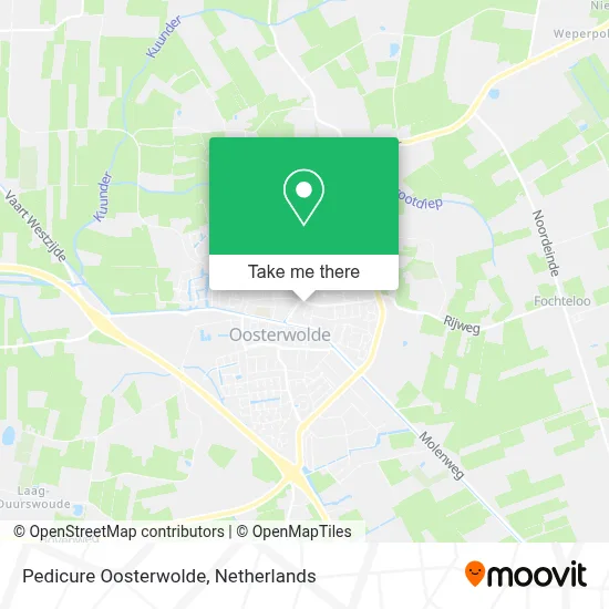 Pedicure Oosterwolde map