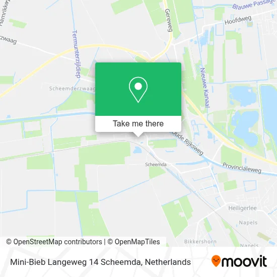 Mini-Bieb Langeweg 14 Scheemda map