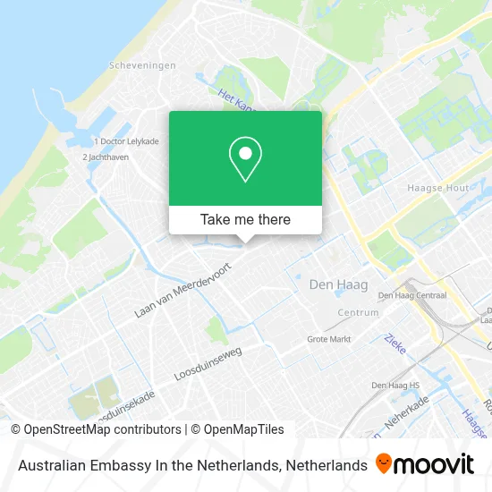 Australian Embassy In the Netherlands map