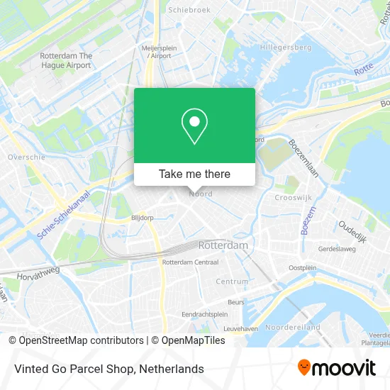 Vinted Go Parcel Shop map